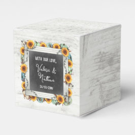 ひまわりカボチャ素朴ンカントリー秋ファームズ結婚ス フェイバーボックス