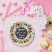 ひまわりカボチャ素朴ンカントリー秋ファームズ結婚ス ペーパープレート (パーティー)