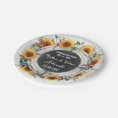 ひまわりカボチャ素朴ンカントリー秋ファームズ結婚ス ペーパープレート (アングル)