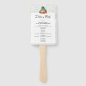 ひまわりカボチャ素朴秋の結婚式プログラム ハンドファン (裏面)