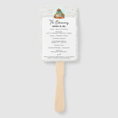 ひまわりカボチャ素朴秋の結婚式プログラム ハンドファン (正面)