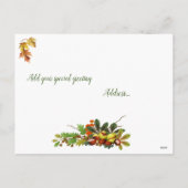 ひまわりカラフルとカボチャ感謝祭 シーズンポストカード (裏面)