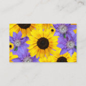 ひまわりカラフルと紫パーソナライズされた 名刺 (裏面)