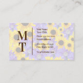 ひまわりカラフルと紫パーソナライズされた 名刺 (正面)