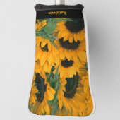 ひまわりカラフルの写真名パター ゴルフヘッドカバー (回転90)