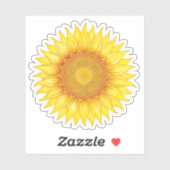 ひまわりカラフルイエローマンダラ シール (シート)