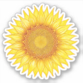 ひまわりカラフルイエローマンダラ シール (正面)