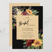 ひまわりカラフルトスカーナブライダルシャワー誘致 招待状 (正面/裏面)