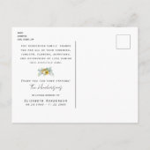 ひまわりカラフルフローラセージ葬儀ありがとう ポストカード (裏面)