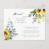 ひまわりカラフルブライダルシャワー 案内ポストカード (正面)