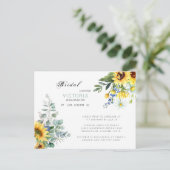 ひまわりカラフルブライダルシャワー 案内ポストカード (スタンド正面)