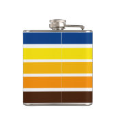 ひまわりカラーのパーソナライズドブライズメイドヒップフラスク フラスク (裏面)
