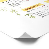 ひまわりカレンダー， 2023カレンダー，年，月曜日 ポスター (角)