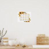 ひまわりカレンダー 2023、カレンダー年間 ポスター (キッチン)