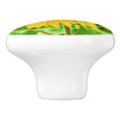 ひまわりカントリーイエローグリーンブライトフローラ セラミックノブ (側面)