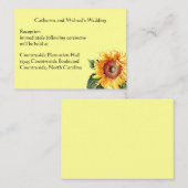 ひまわりカントリーウェディング披露宴会場インサート エンクロージャーカード (正面/裏面)