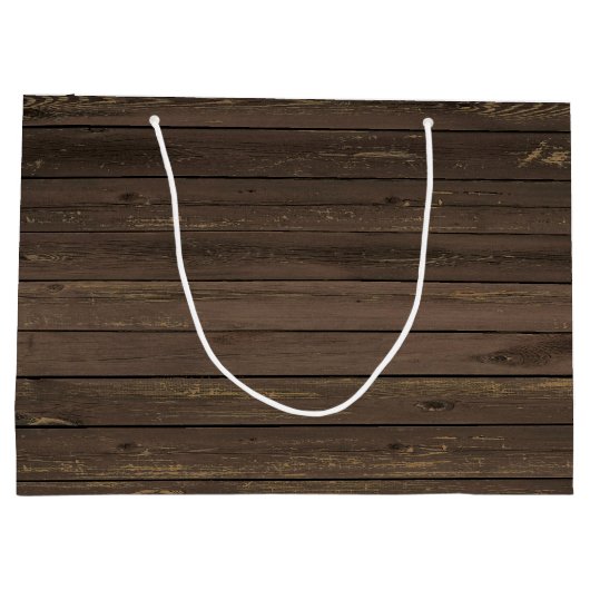 ひまわりカントリーウッドメイソン結婚の瓶 ラージペーパーバッグ (裏面)