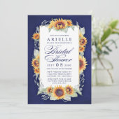 ひまわりカントリー素朴ブライダルシャワー招待状 招待状 (スタンド正面)