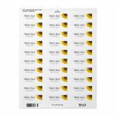 ひまわりカントリー結婚フローラ差出人住所 ラベル (フルシート)