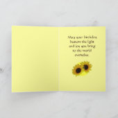 ひまわりカードイエローフラワー誕生日カード カード (内部)