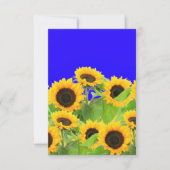 ひまわりカードウクライナ国旗の色 出欠カード (正面)