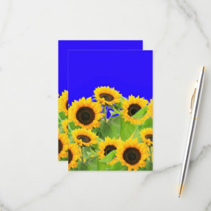 ひまわりカードウクライナ国旗の色 出欠カード