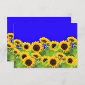 ひまわりカードウクライナ国旗の色 案内状 (正面/裏面)