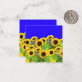 ひまわりカードウクライナ国旗の色 – 自由 ノートカード (正面/裏面インサイチュ)