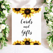 ひまわりカードギフトイエローホワイトフローラ ポスター