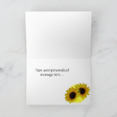 ひまわりカード黄色い花グリーティングカード カード (内部)