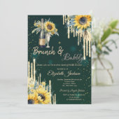 ひまわりガラスドリップスブランチ&バブリー 招待状 (スタンド正面)