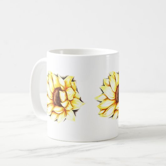 ***ひまわりガロア***ツートーンコーヒーマグ コーヒーマグカップ (正面左)