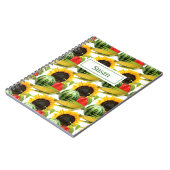 ひまわりガーデンの擬人化スパイラルノート ノートブック (左側)