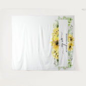 ひまわりガーデンウェディング「私たち」バックドロップ写真小道具 タペストリー (正面(横))