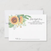 ひまわりガーデンデイトナイトアイディアカード 招待状 (正面)