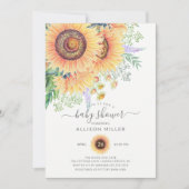 ひまわりガーデンフローラベビーシャワー 招待状 (正面)