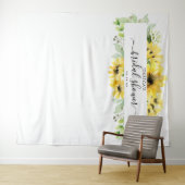 ひまわりガーデンブライダルシャワーの背景写真プロップ タペストリー (インサイチュ(横))