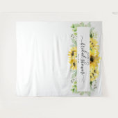 ひまわりガーデンブライダルシャワーの背景写真プロップ タペストリー (正面(横))