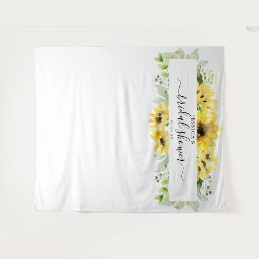 ひまわりガーデンブライダルシャワーの背景写真プロップ タペストリー (正面(横))