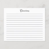 ひまわりガーデンブライダルシャワーレシピカード (裏面)