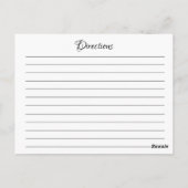 ひまわりガーデンブライダルシャワーレシピカード ポストカード (裏面)