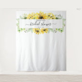 ひまわりガーデンブライダルシャワー背景フォトプロップ タペストリー (正面)