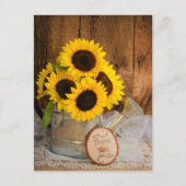 ひまわりガーデン散水結婚缶ありがとう ポストカード (正面)