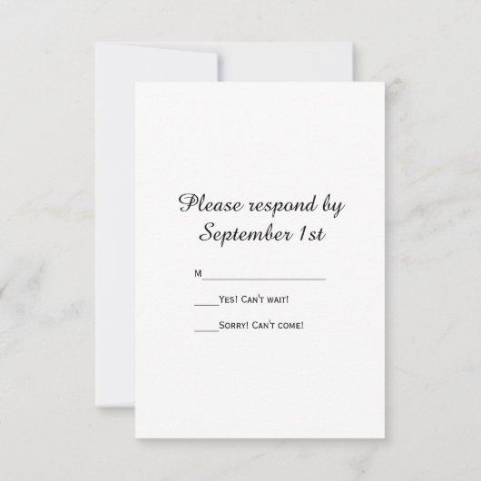 ひまわりガーデン散水缶ウェディングRSVPカード 出欠カード (裏面)