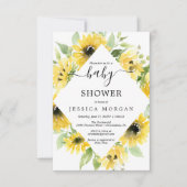 ひまわりガーデン赤ちゃんシャワー招待状カード 招待状 (正面)