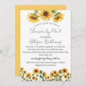 ひまわりガーデン赤ちゃんシャワー郵便 招待状 (正面/裏面)