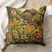 ひまわりガーデン12鳥の家ブルーバード クッション (ブランケット)