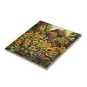 ひまわりガーデン12鳥の家ブルーバード タイル (側面)