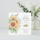 ひまわりガーデン16th誕生日招待状 招待状 (スタンド正面)