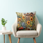 ひまわりガーデン3バードハウズブルーバード クッション (椅子)